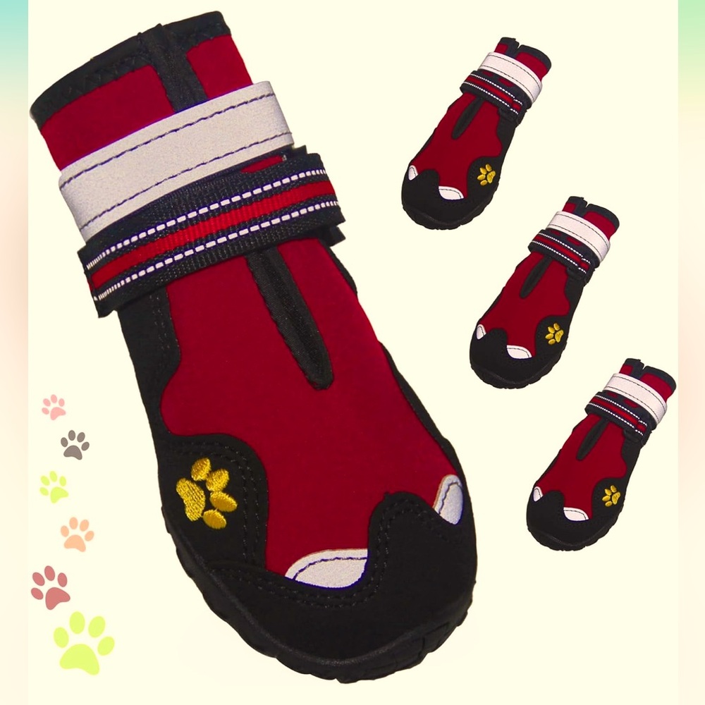 NWT Dog Shoes & Paw Protectors Winter Snowy & Summer Hot Pavement, Size 6